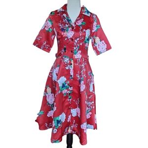 Gorgeous NWT 50's Style Viola M Floral Size S